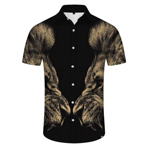 
Wild animals attacking each other summer beach vacation shirt men button down shirt short sleeve hawaii
                