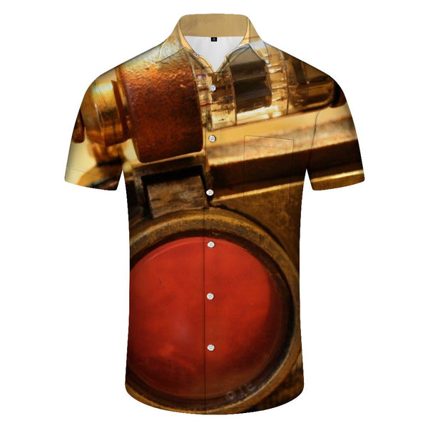 
3d printed pattern men's shirt button down formal shirt summer casual short sleeve tops suitable for beach office travel
                