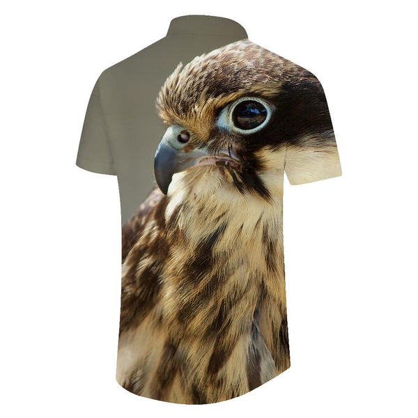 
Bird Hawaiian Shirt Men's Summer Beach Print Short Sleeve Button Shirt Tops
                