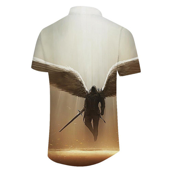 
Sky Wings Warrior Hawaiian Shirt Short Sleeve Button-Up Tropical Shirt Casual Summer Beach Shirt Lapel
                