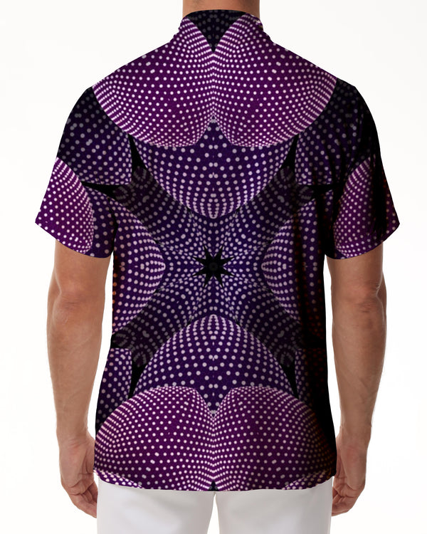 
Multi-geometric print casual shirts men's art street fashion shirts summer retro shirts
                