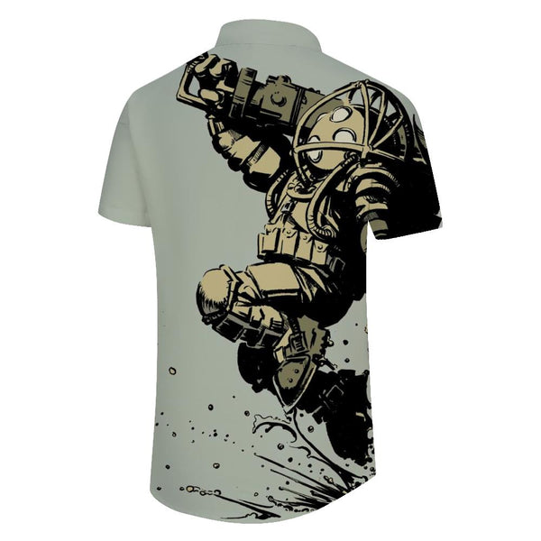 
Funny Cartoon People Print Hawaiian Casual Shirt Men Loose Trendy Design Shirt Fashion Button Lapel Top
                