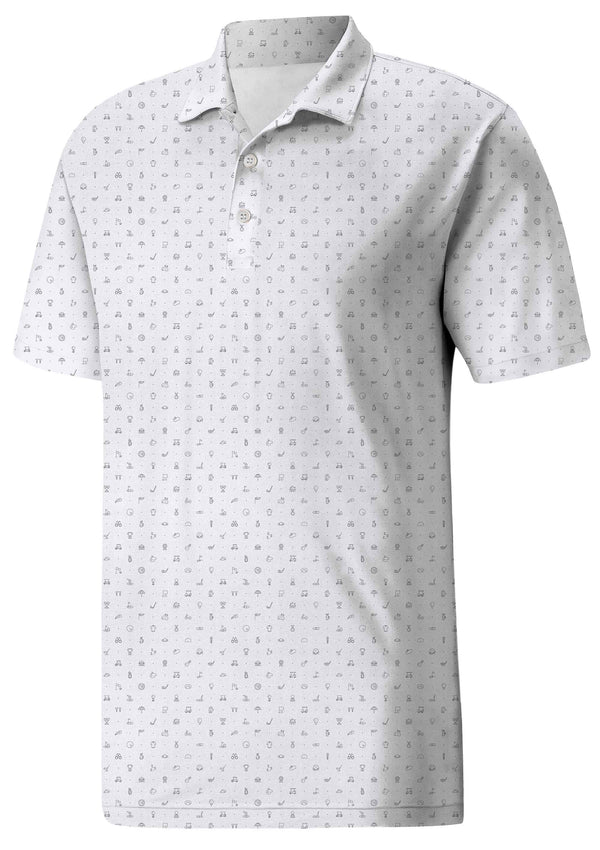 Trendy Micro Print Quick-Dry Golf Polo Shirt - Stay Stylish on the Green
