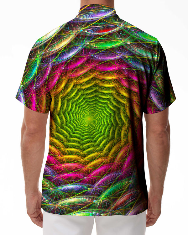 
Mixed Color Printed Shirt Short Sleeve Men's Casual Hawaiian Button Loose Clothes
                