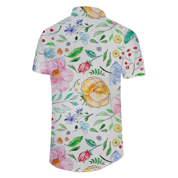 
Art painting pattern style casual men's fashion lapel Hawaiian shirt short sleeve summer beach button loose regular fit shirt
                
