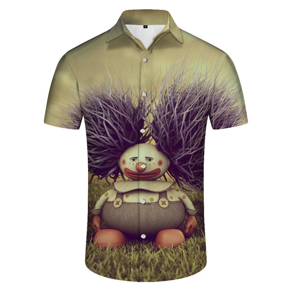 
Fun cartoon casual Hawaiian art design casual men's short sleeve design classic short sleeve shirt style
                