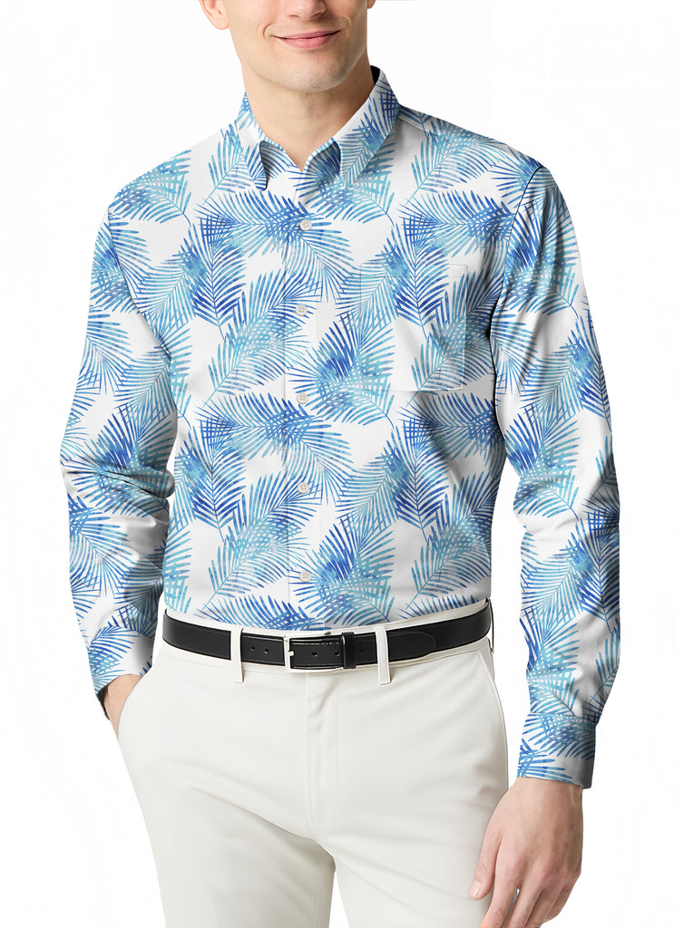 A Stylish Men's Casual Shirt with a Micro Print