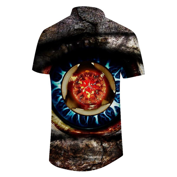 
Hawaiian Shirt Men's 3d Pupil Print Shirt Summer Street Shirt Hip Hop Short Sleeve Loose Top Shirt
                