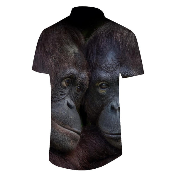 
New Fashion Animal Face 3D Printed Short Sleeve Men's Summer Casual Short Sleeve Animal Printed Clothes
                