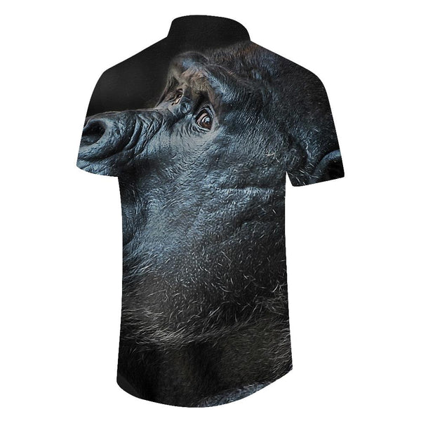 
Wild Mens Animal Lion Button Down Dress Shirt Summer Casual Short Sleeve Shirt for Office Travel Beach
                
