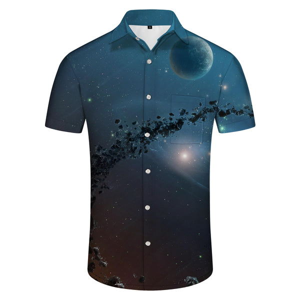 
Digital Printing Men's Button Lapel Hawaiian Shirt Short Sleeve Casual Shirt Beach Vacation Casual Top Summer Clothing Men
                