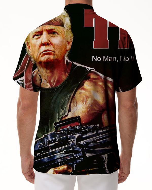
Trump muscle hand holding 98k US President tropical four seasons Hawaii short-sleeved shirt casual style daily travel short-sleeved shirt seaside
                