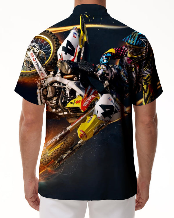 
Street Japanese Anime Men's Printed Shirt Short Sleeve Hawaiian Shirt Breathable Beach Top Outdoor Fishing
                