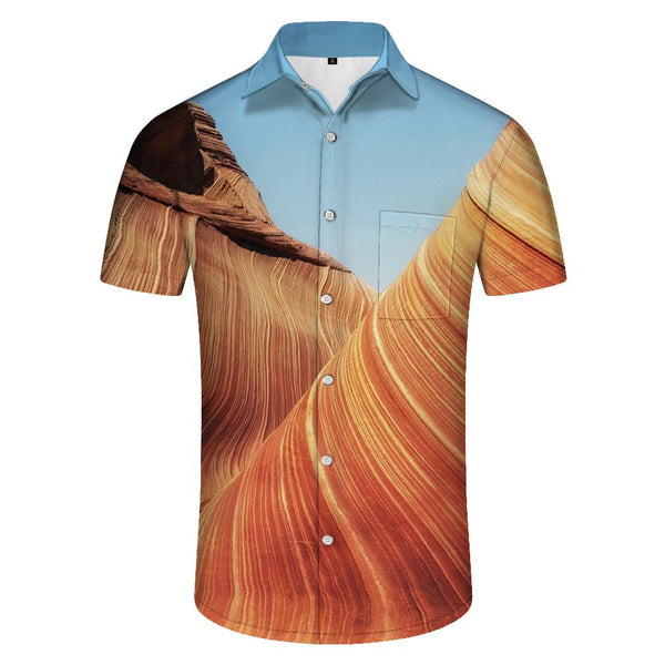 
Natural Canyon Landscape Mens Hawaiian Fashion Casual Button-Up Summer Short Sleeve Shirt Beach Outfit
                