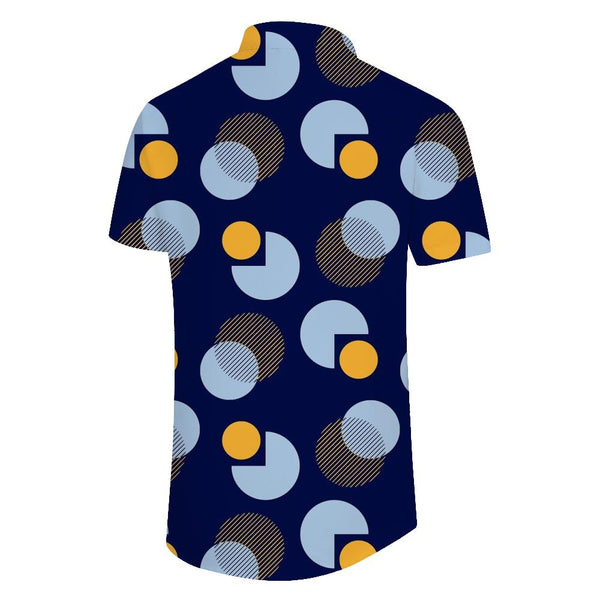 
Printed lapel casual fashion men's loose daily travel shirt Hawaiian tropical summer beach party shirt
                