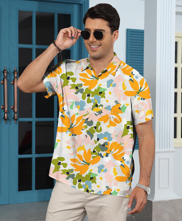 
Hawaiian Shit for Men Beach Summer Mens Buton Down Short Sleeve Shit Tropical Vacation Casual Clothes
                