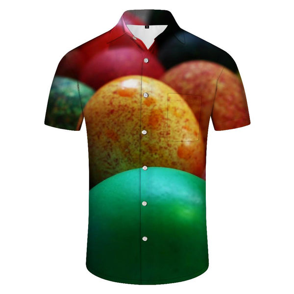 
Hawaiian Tropical Fun Cool Fashion Easter Egg Men's Tropical Short Sleeve Button Beach Shirt
                