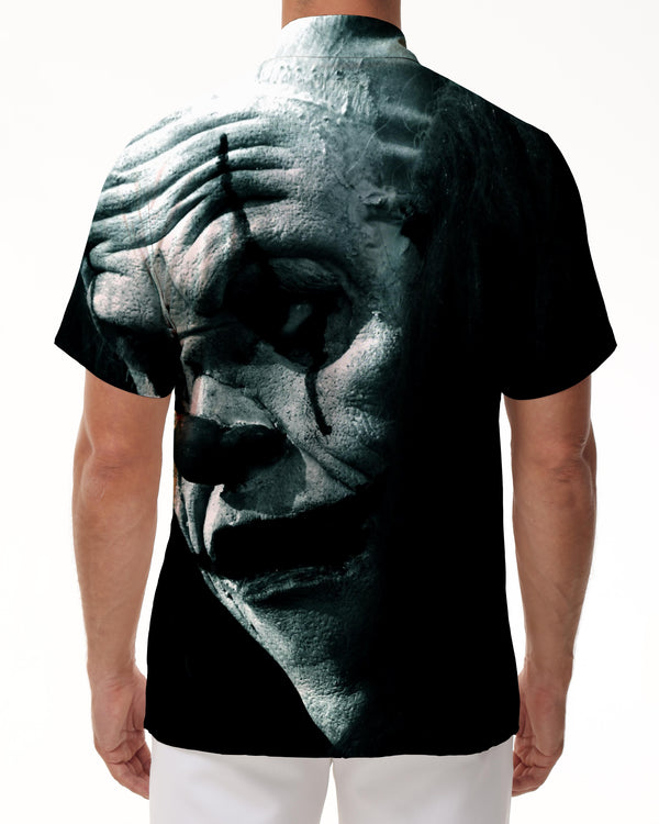 
Grim Angry Clown Men's Loose Fit Hawaiian Shirt Short Sleeve Button Summer Shirt Short Sleeve Top Crazy Movie Clown
                
