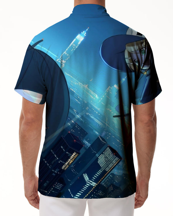 
Dream cartoon 3d print pattern four seasons casual men's button-down shirt Hawaiian breathable shirt
                