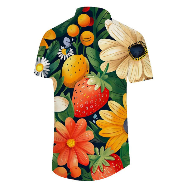 
Men's Tropical Watermelon Hawaiian Shirt Short Sleeve Button-Up Summer Fruit Hawaiian Shirt
                
