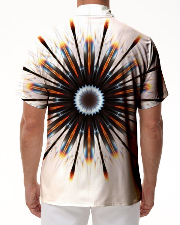 
Men's Fun Short Sleeve Shirt Geometric Print Summer Casual Button Short Sleeve Hawaiian Beach Party Holiday Tops
                