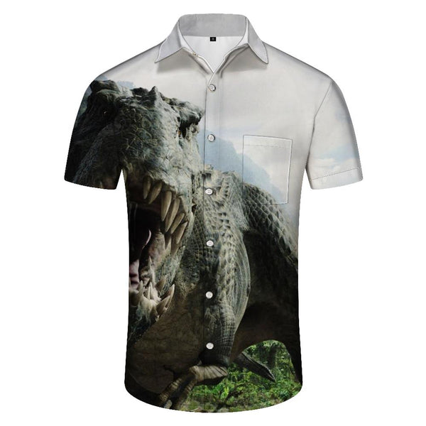 
Men's Casual Hawaiian Shirts High Quality Vintage Street Casual Loose Shirts 3D Dinosaur Print Tops
                