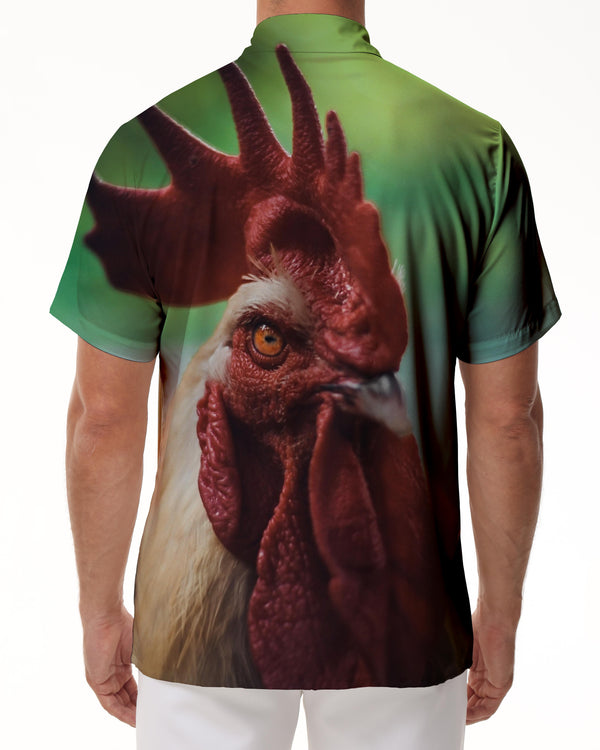 
Beach Shirt Casual Cock Mens Vintage Fashion Shirt Short Sleeve Button-Down Shirt Tops
                