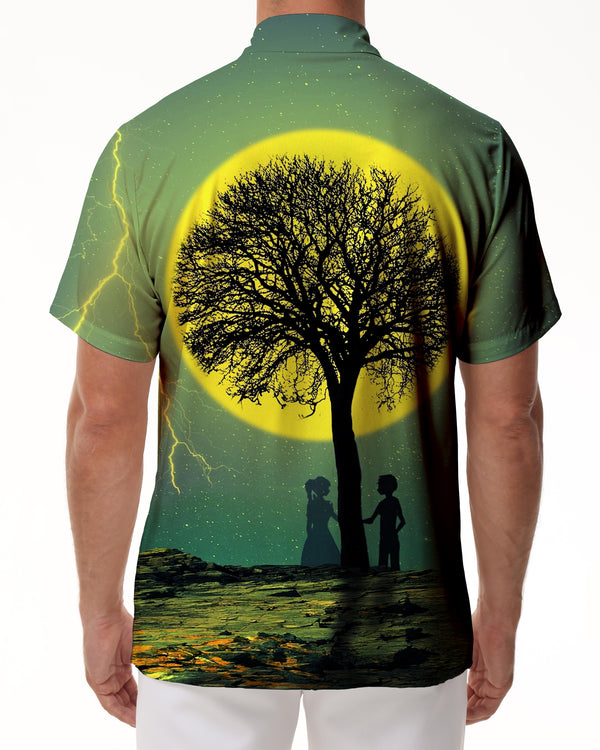 
Romantic Tree Hawaiian Shirt Men's Casual Street Loose Summer Beach Leisure Short Sleeve Button Shirt Tops
                