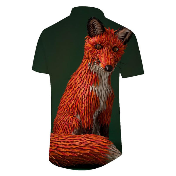 
Sunset Maple Fox Short Sleeve Shirt Comfortable Breathable Retro Style Short Sleeve Shirt Men's Summer Short Sleeve Button Casual Beach Shirt Short Sleeve
                