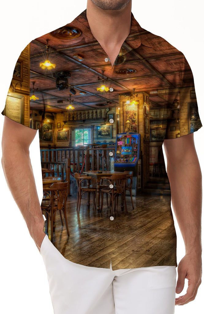 Party Retro Hawaiian Button Lapel Pocket Four Seasons Men's Daily Collar Shirt Casual Button Shirt Short Sleeve Holiday Beach