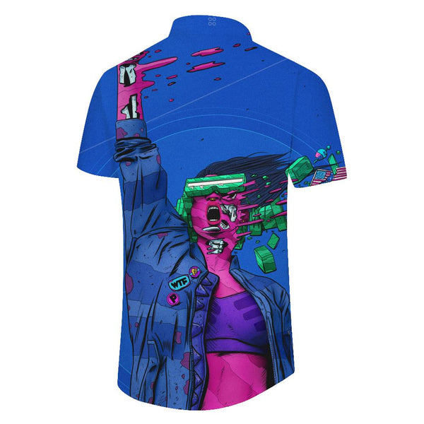 
Cyberpunk Aesthetic Men's Hawaiian Shirt Casual Button-Up Tops Summer Fashion Clothing
                