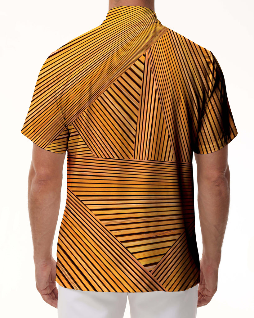 Outdoor streetwear short sleeve clothing fashion streetwear short sleeve men's casual loose pattern print geometric