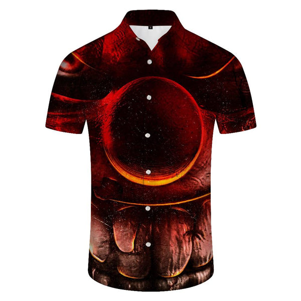 
Crazy Red Joker Everyday Street Mens Casual Style Flame Hawaiian Shirt Lapel Pocket Button Short Sleeve Top Shirt
                