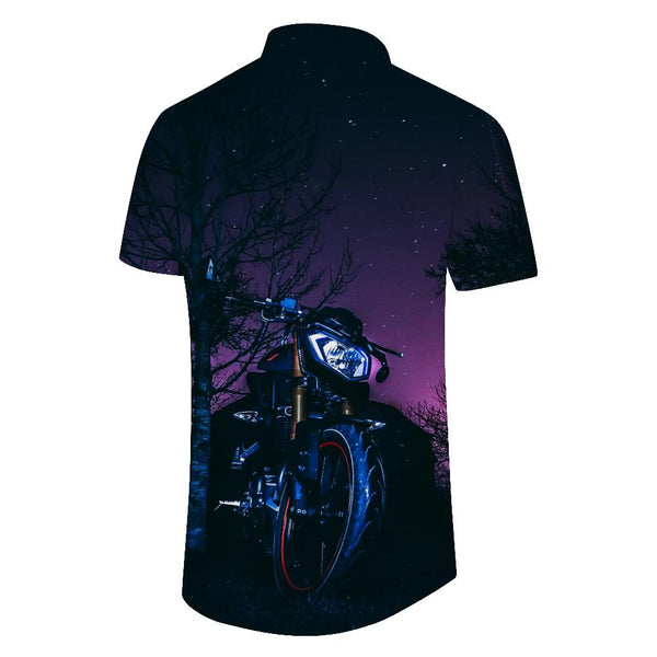 
Men's Retro Floral Print Cropped Hawaiian Shirt Retro Robot Car Pink Space War Harajuku Casual Shirt Tops
                