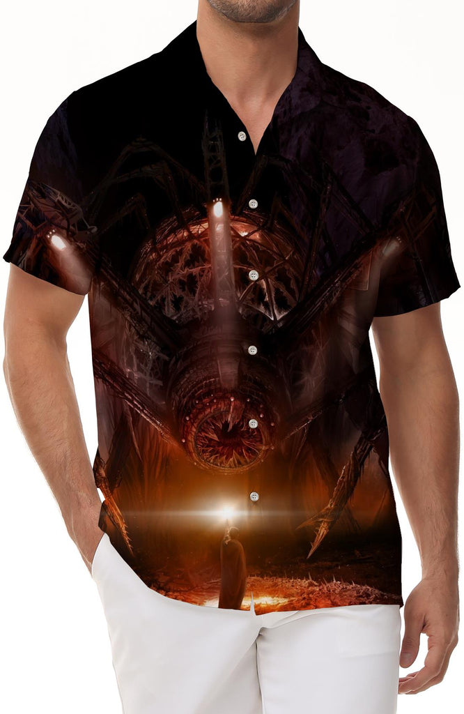 Spider Summer Mens Horror Monster 3D Printed Shirt Vintage Streetwear Mens Hawaiian Beach Shirt