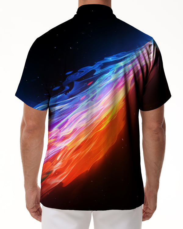 
Fire and Ice Flame Casual Button Shirt Pocket Short Sleeve Shirt Men's Short Sleeve Shirt Fashion Breathable Comfortable Polyester Short Sleeve Shirt Tops
                
