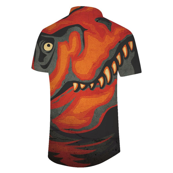 
Cartoon Dinosaur 3D Printed Short Sleeve Hawaiian Shirt Men's Casual Outdoor Clothing Street Clothes
                
