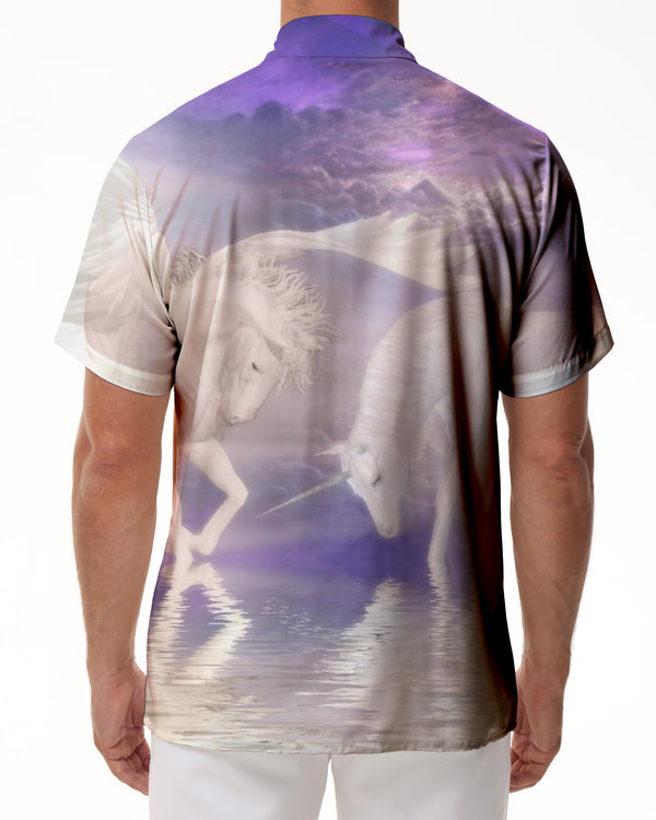 
Beautiful Fantasy U-nicorn Men's Short Sleeve Shirt Lapel Button Top Hawaiian Loose Short Sleeve
                