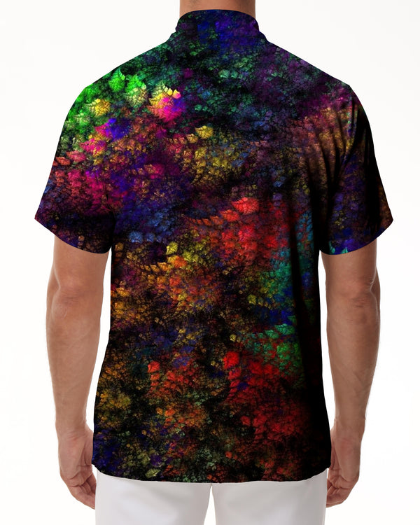 
Colorful Art Personalized Painting Men's Short Sleeve Shirt Lapel Button Fashion Breathable Top Hawaiian Short Sleeve
                