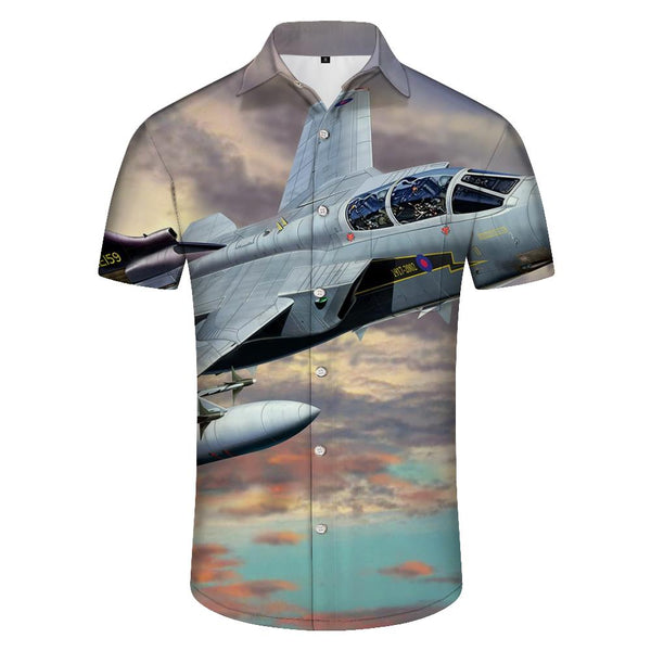 
3D digital printing tropical four seasons Hawaiian button lapel pocket men's casual loose beach vacation tops
                