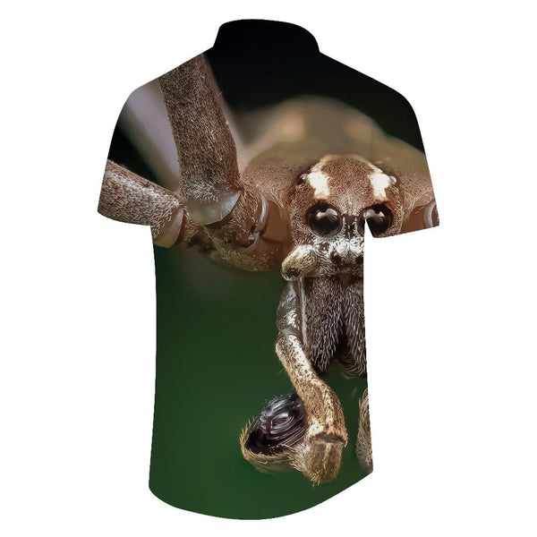 
Personalized abstract spider animal 3d print pattern Hawaiian four seasons tropical fashion short sleeve shirt trend
                