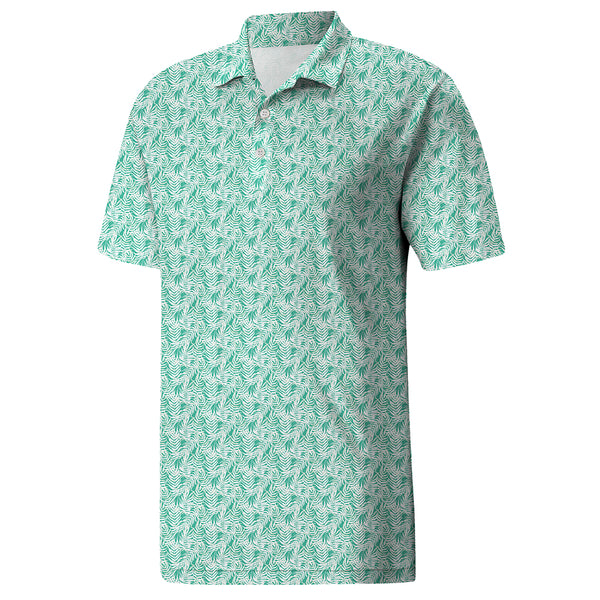 Men’s Mint Micro Print Polo Shirt for Summer – Soft Touch, Breathable Comfort