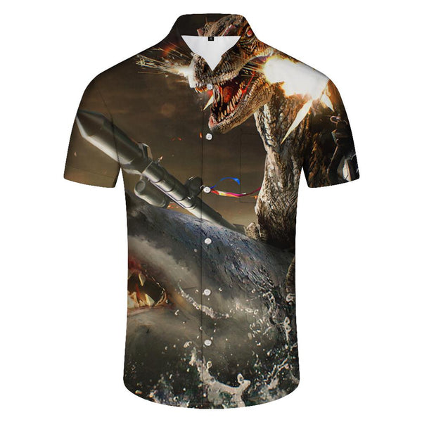 
Men's Beach Shirt Animal Animal Wars Men's Hawaiian Shirt Trendy Short Sleeve Summer Tops Casual Wear
                