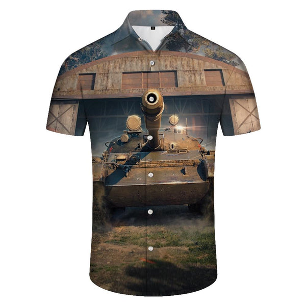 
Game Battle Tank Men's Loose Short Sleeve Casual Daily Sports Street Tops Suitable for Office and Home
                