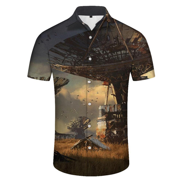 
Technology Fantasy Satellite Men's Casual Loose Hawaiian Tropical Four Seasons Short Sleeve Shirt Comfortable Breathable Short Sleeve Shirt Fashionable
                
