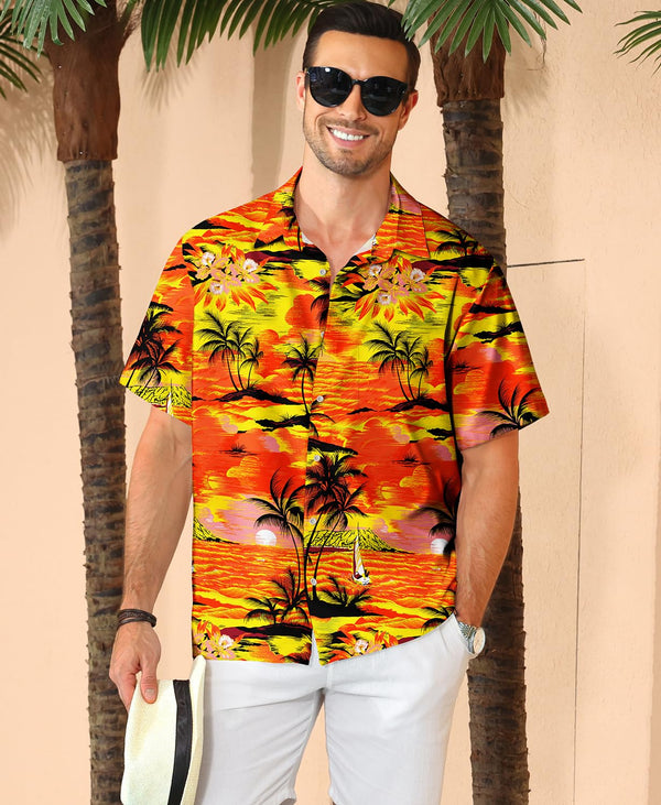 
Hawaiian Shit for Men Beach Summer Mens Buton Down Short Sleeve Shit Tropical Vacation Casual Clothes
                