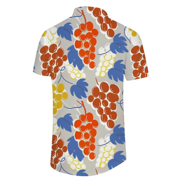 
Cute Grape Men's Button-Up Tropical Summer Short Sleeve Button-Up Casual Beach Shirt Tops
                