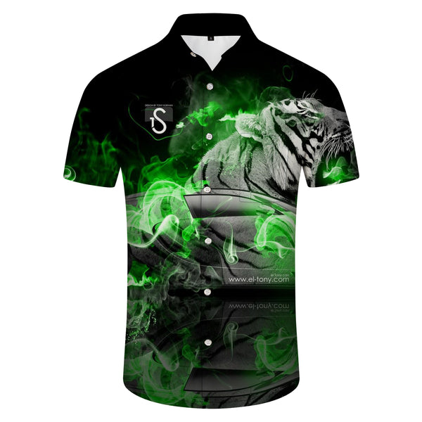 
Hawaiian Mens Shirt 3d Animal Tiger Print Summer Casual Short Sleeve Loose Large Size Shirt Everyday Street Tops Party Sweatshirt
                