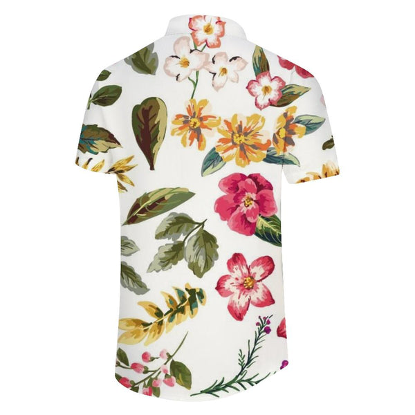
Men's Vintage Tropical Plants Hawaiian Button Lapel Beach Shirt Vacation Casual Shirt
                