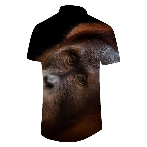 
Men's Shirt Short Sleeve Funny Monkey Print Short Sleeve Summer Street Fashion Short Sleeve Shirt Hawaiian
                